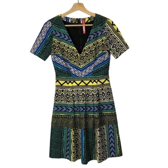 Anthropologie Plenty Tracy Reese Printed New Moon Short Sleeve Dress 2 - Picture 1 of 4
